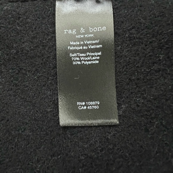 R&B black Thea Italian wool coat - Picture 4 of 10